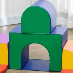 Homcom Juego De 7 Bloques Psicomotricidad Para Niños Multicolor