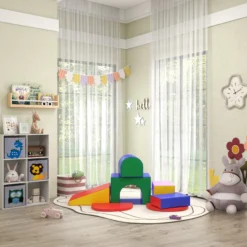 Homcom Juego De 7 Bloques Psicomotricidad Para Niños Multicolor
