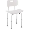 Homcom Silla Ducha Personas Mayores Con Respaldo Altura Regulable En 8 Niveles