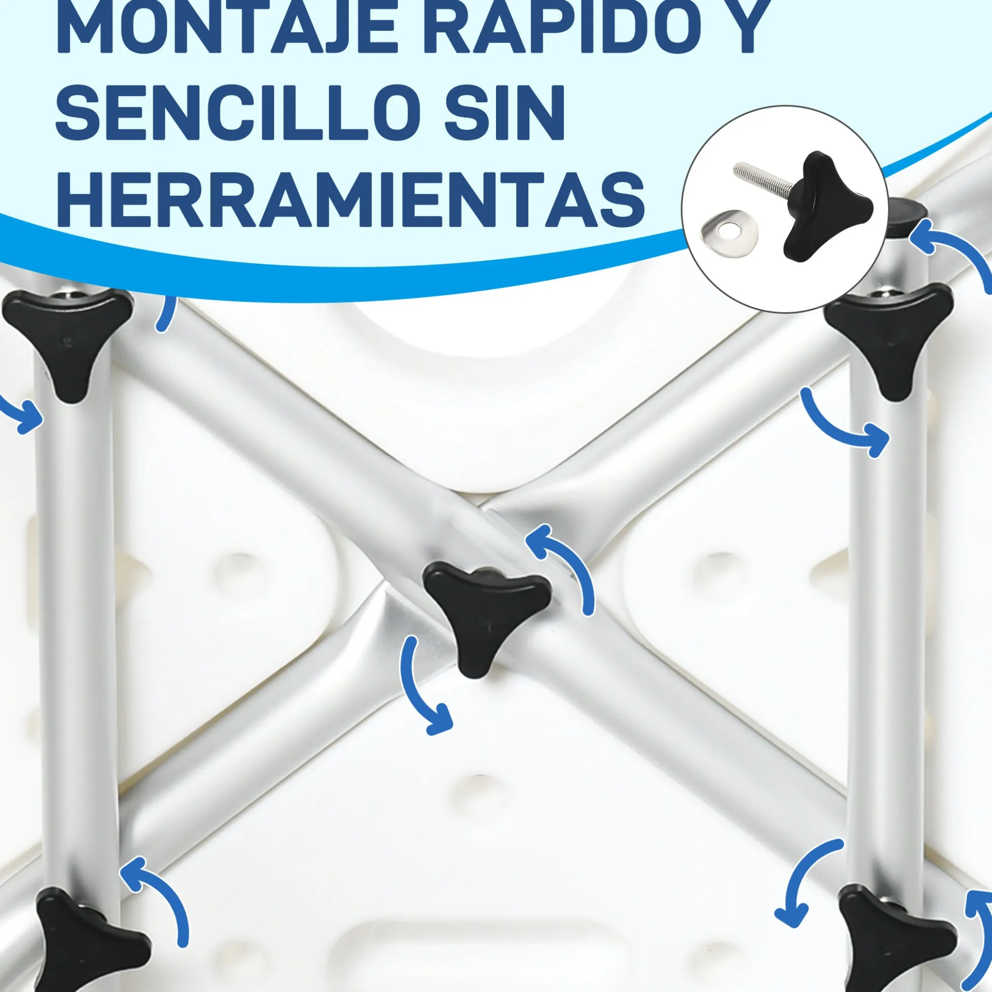 Homcom Silla Ducha Personas Mayores Antideslizante Con Altura Ajustable