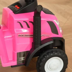 Homcom Tractor Con Remolque Para Niños 12-36 Meses Con Faros Pala Y Rastrillo