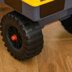 Homcom Tractor Para Niños De 2-3 Años Con Pala Excavadora Luces Música Y Espacio