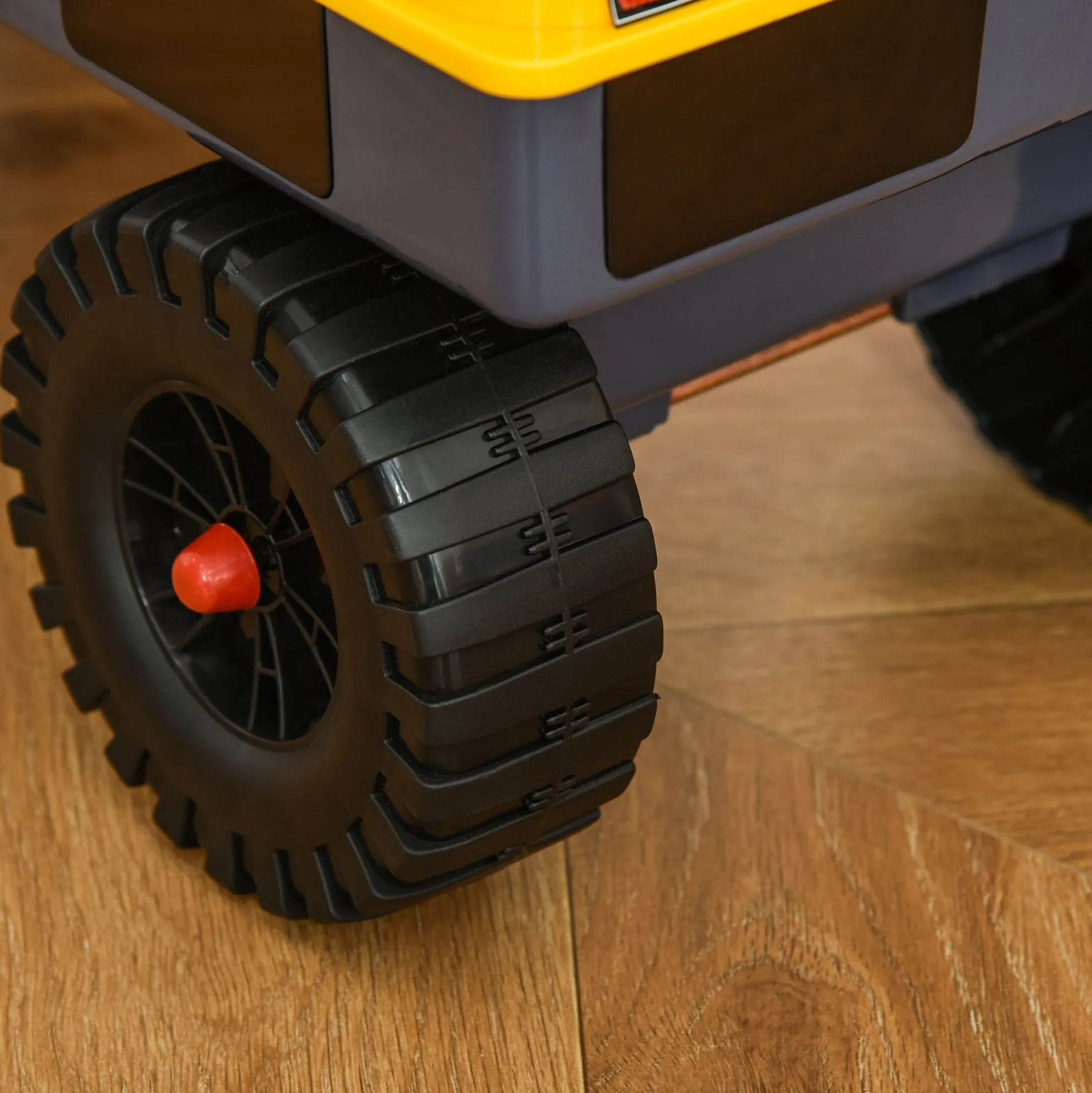 Homcom Tractor Para Niños De 2-3 Años Con Pala Excavadora Luces Música Y Espacio