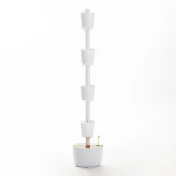 Huerto Vertical De Interior Citysens 4 Macetas, Riego Automático Y Semillas Aromáticas – Blanco, Polipropileno Reciclado