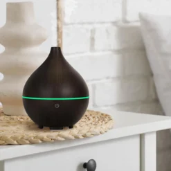 Humidificador Difusor Kumo SYS Aromas 160 ml | Ultrasónico Silencioso con Luz LED y Acabado Madera | Esencias y Aceites