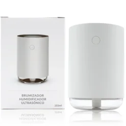 Humidificador Ultrasónico White SYS Aromas 255 ml | Brumizador, Luz LED y Apagado Automático | Esencias Hidrosolubles