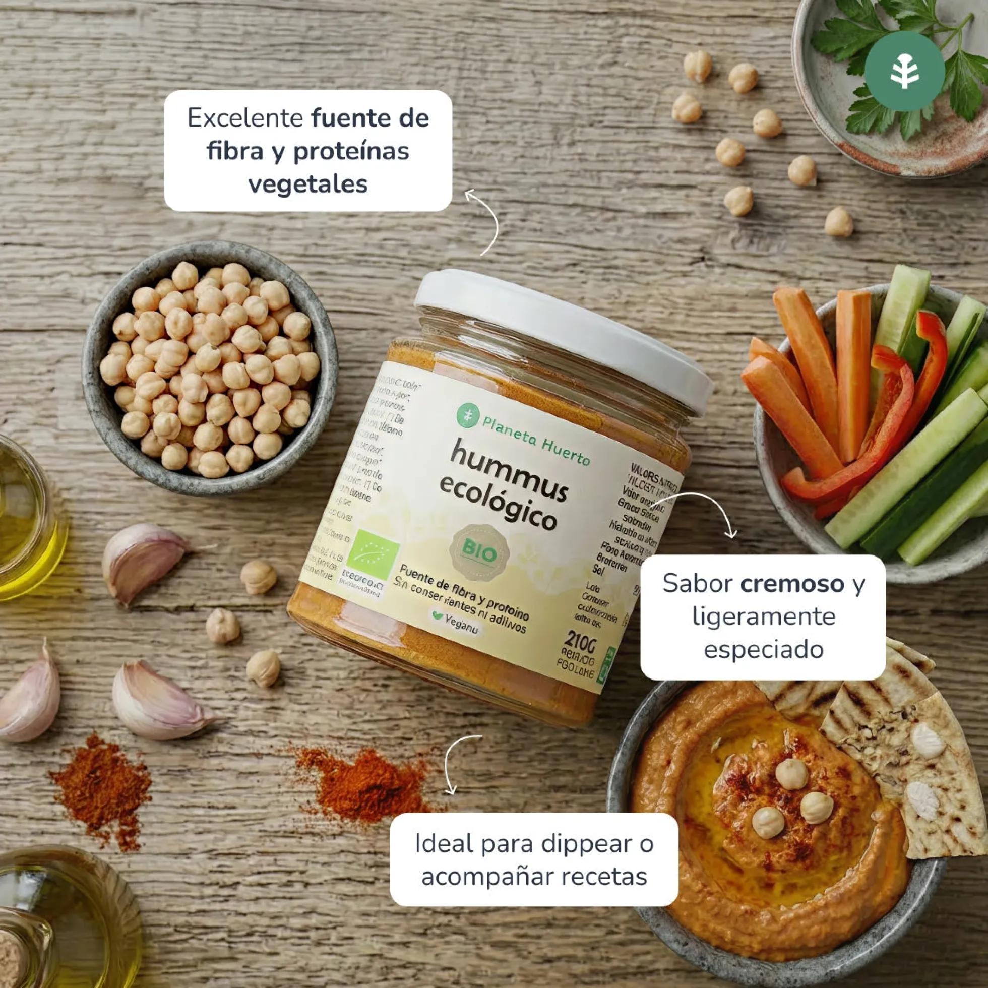 Hummus ECO Planeta Huerto 210 g