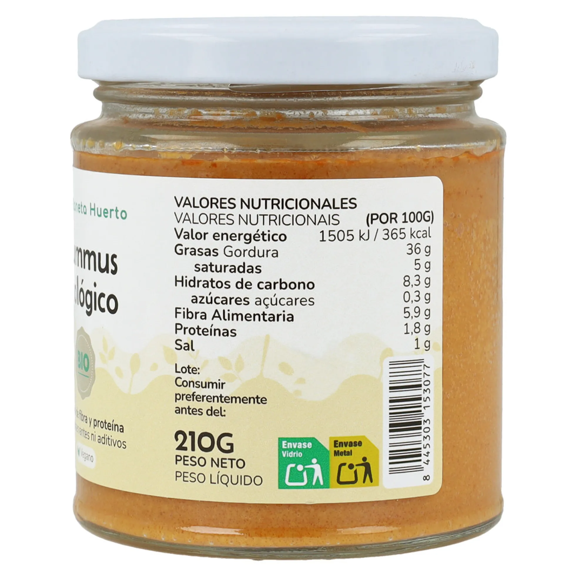 Hummus ECO Planeta Huerto 210 g