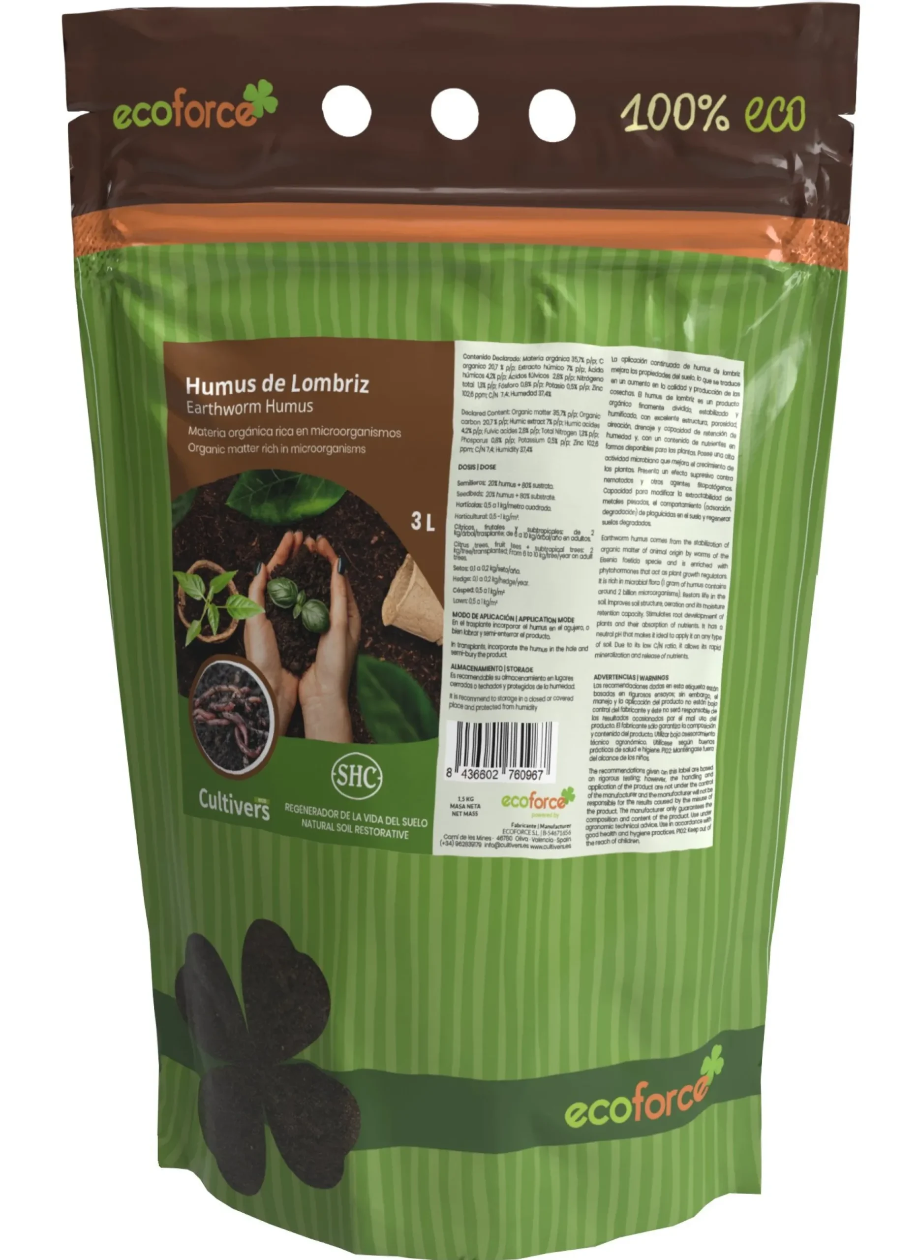 Humus De Lombriz Cultivers 12 L