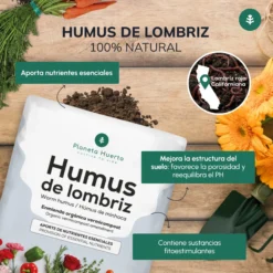 Humus de Lombriz 100% Natural Planeta Huerto 10 L