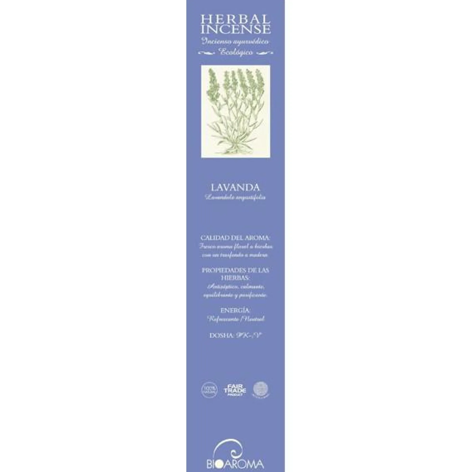 Incienso ecológico Lavanda Bioaroma, 12 varillas