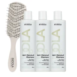 Indola Champú Anticaspa Pack 3 X 300 Ml + Peine Regalo | Elimina Caspa