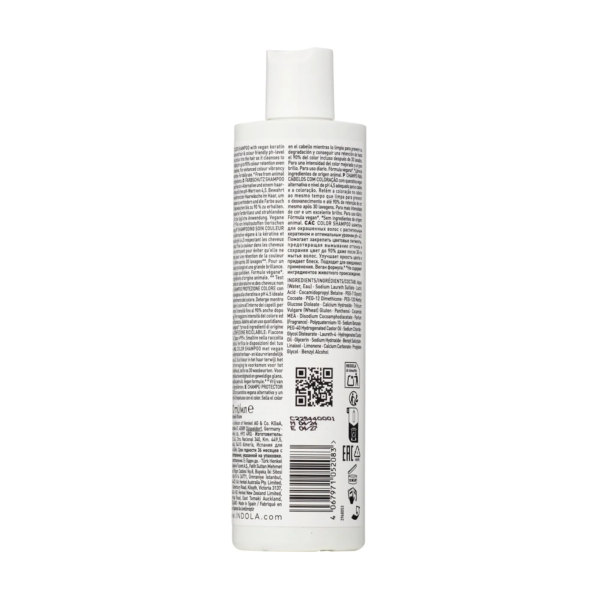 Indola Champú Protector Del Color Profesional Para Cabello Teñido 300ml