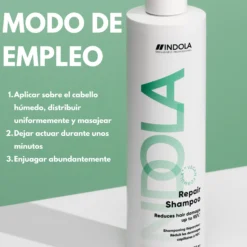 Indola Champú Reparador Profesional Para Cabello Dañado 300ml