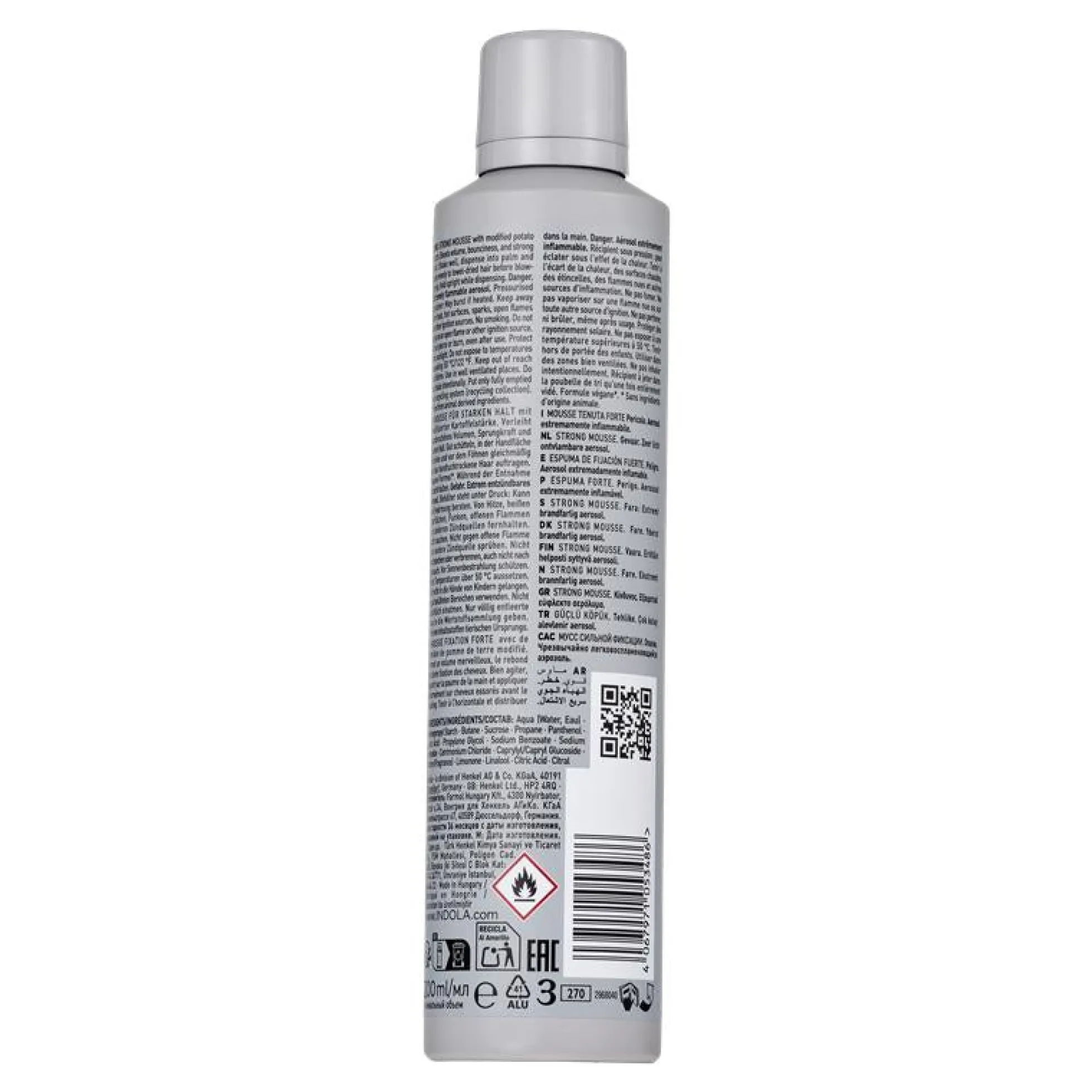 Indola Espuma De Fijación Fuerte Profesional 200ml