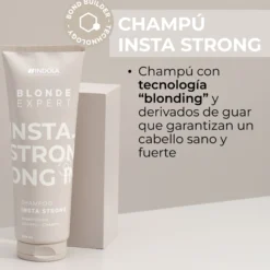 Indola Instastrong Champú Fortalecedor Profesional Para Rubios Dañados 250ml