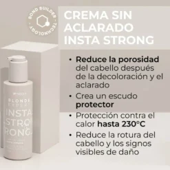 Indola Instastrong Crema Reparadora Sin Aclarado Profesional Para Cabello Rubio 145ml