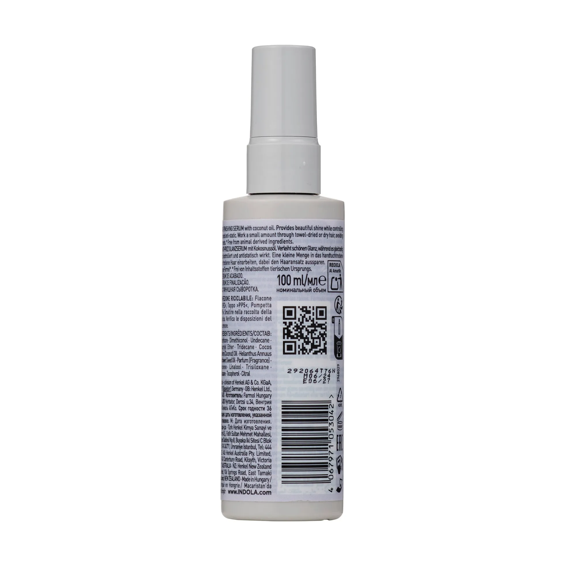 Indola Sérum De Acabado Antiencrespado Profesional 100ml