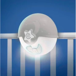 Infantino Luz Evolutiva Nocturna, Clip Para Cuna, Proyector De Estrella Y Luz De Mesa Con Melodías Y Sonidos, Gris