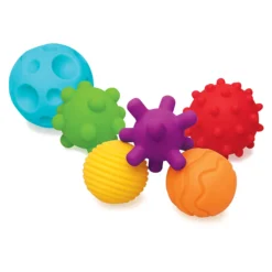 Infantino Pelotas Con Texturas Para La Exploración Sensorial, A Partir De Los 6 Meses, Sin Bpa