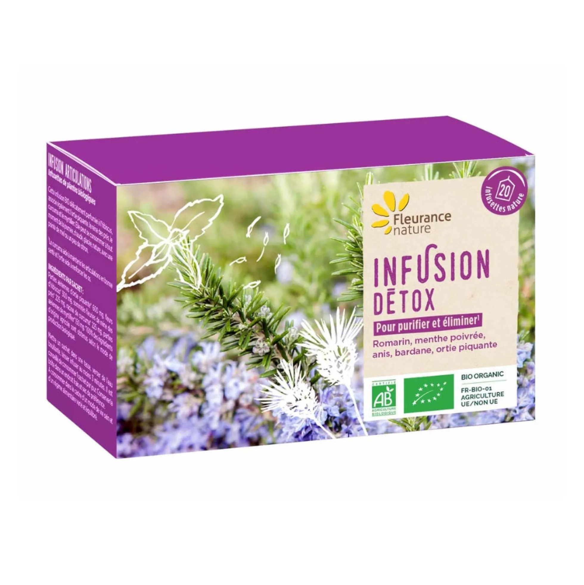 Infusión Detox Eco Fleurance Nature 20 Bolsitas De 1,5g