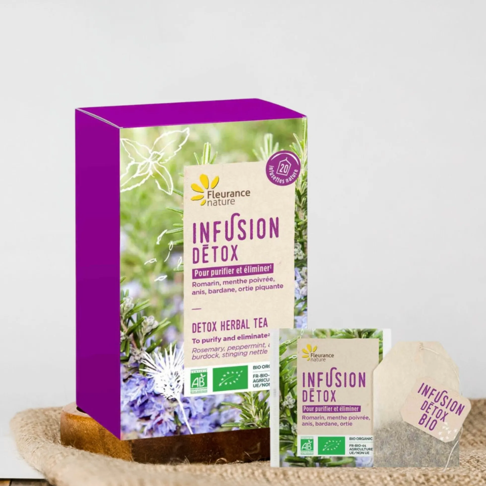 Infusión Detox Eco Fleurance Nature 20 Bolsitas De 1,5g