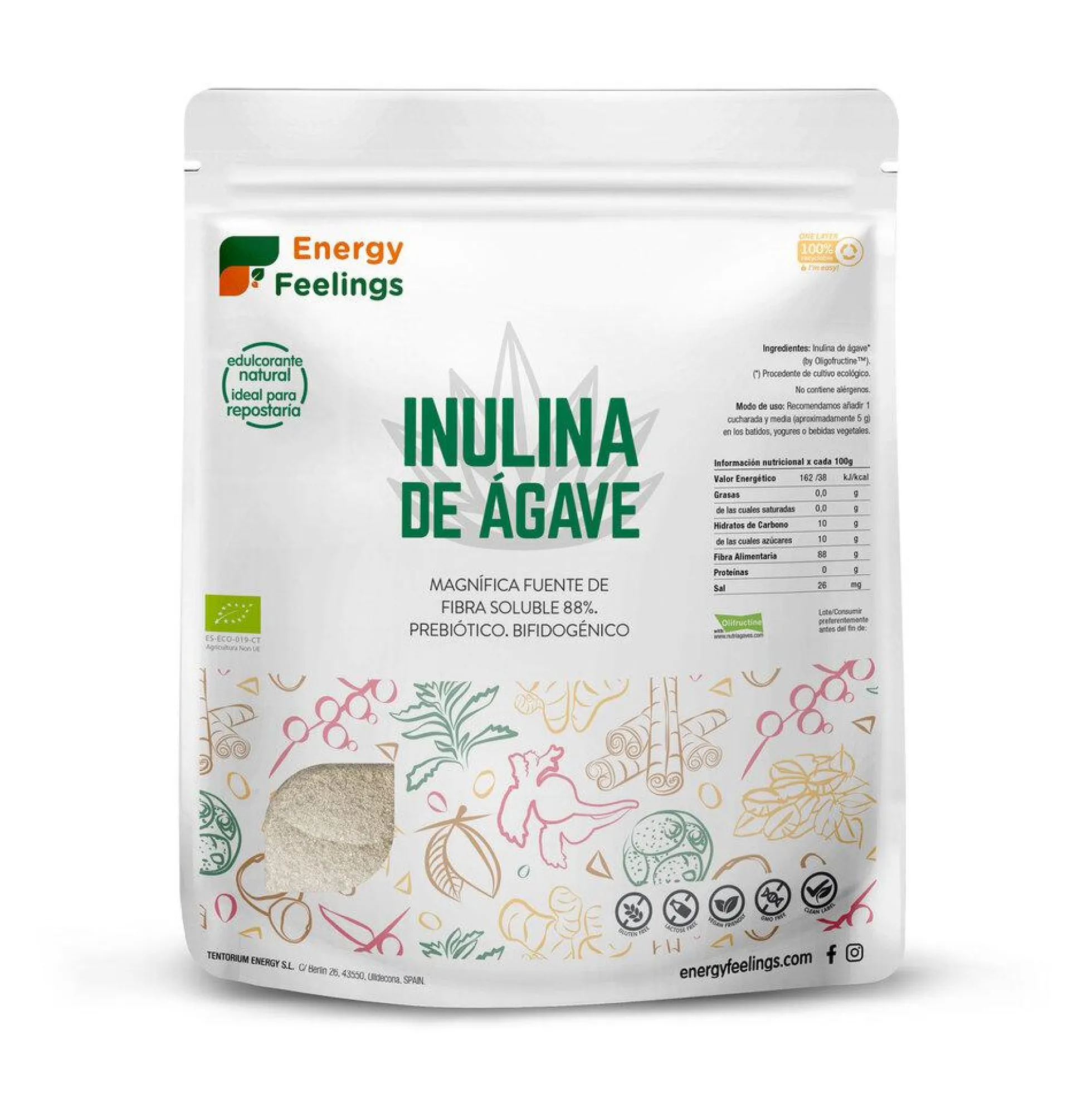 Inulina de agave Energy feelings 1 kg