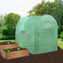 Invernadero Politúnel Con Estantería Galvanizada De Jardín Carpa De Cultivo 19mm 2 X 3m