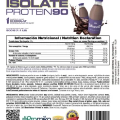 Isolate 90 Cfm - 500 G - Batido Chocolat - Aumenta La Masa Muscular - Masmusculo