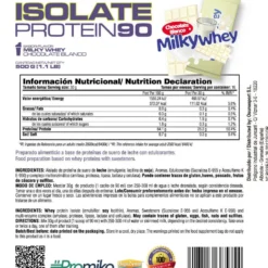 Isolate 90 Cfm - 500 G - Chocolate Blanco Con Leche Milkywhey - Aumenta La Masa Muscular - Masmusculo