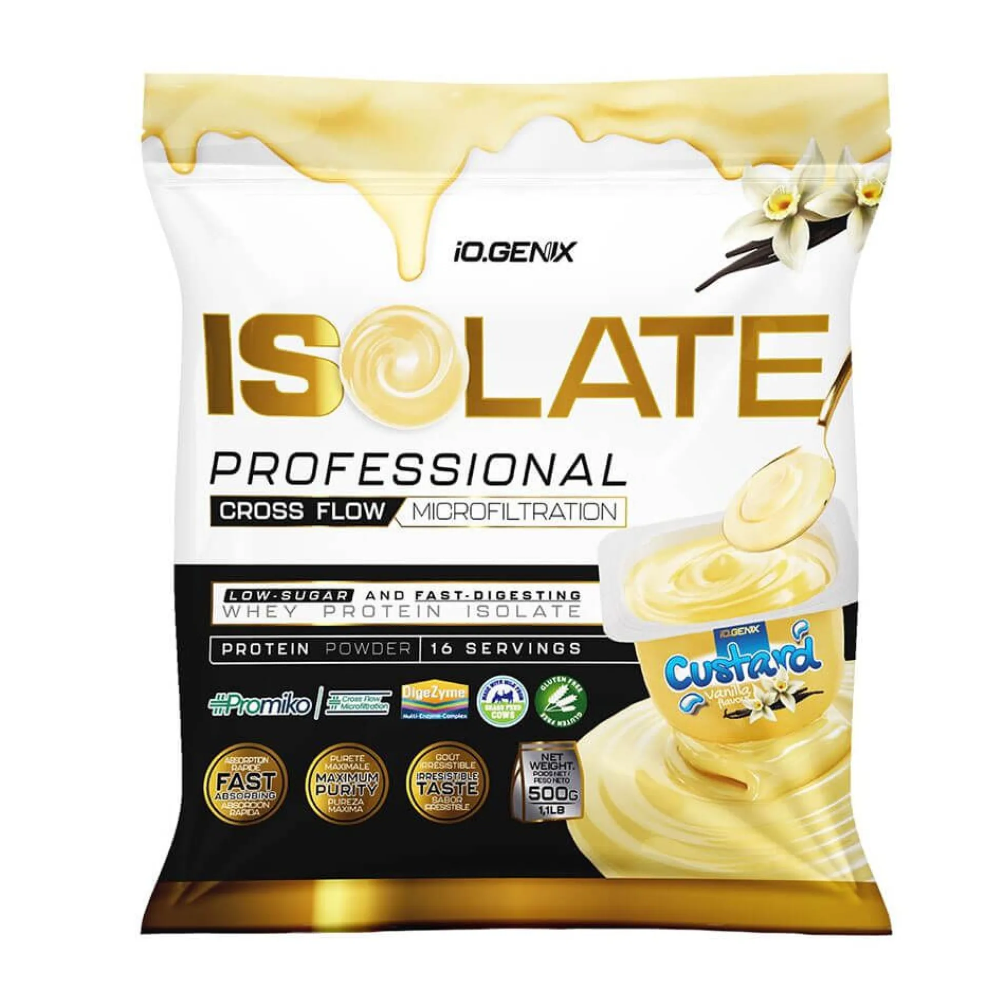 Isolate Profesional - 500g - Natillas - Proteína De Aislado De Suero Isolate - Io.genix