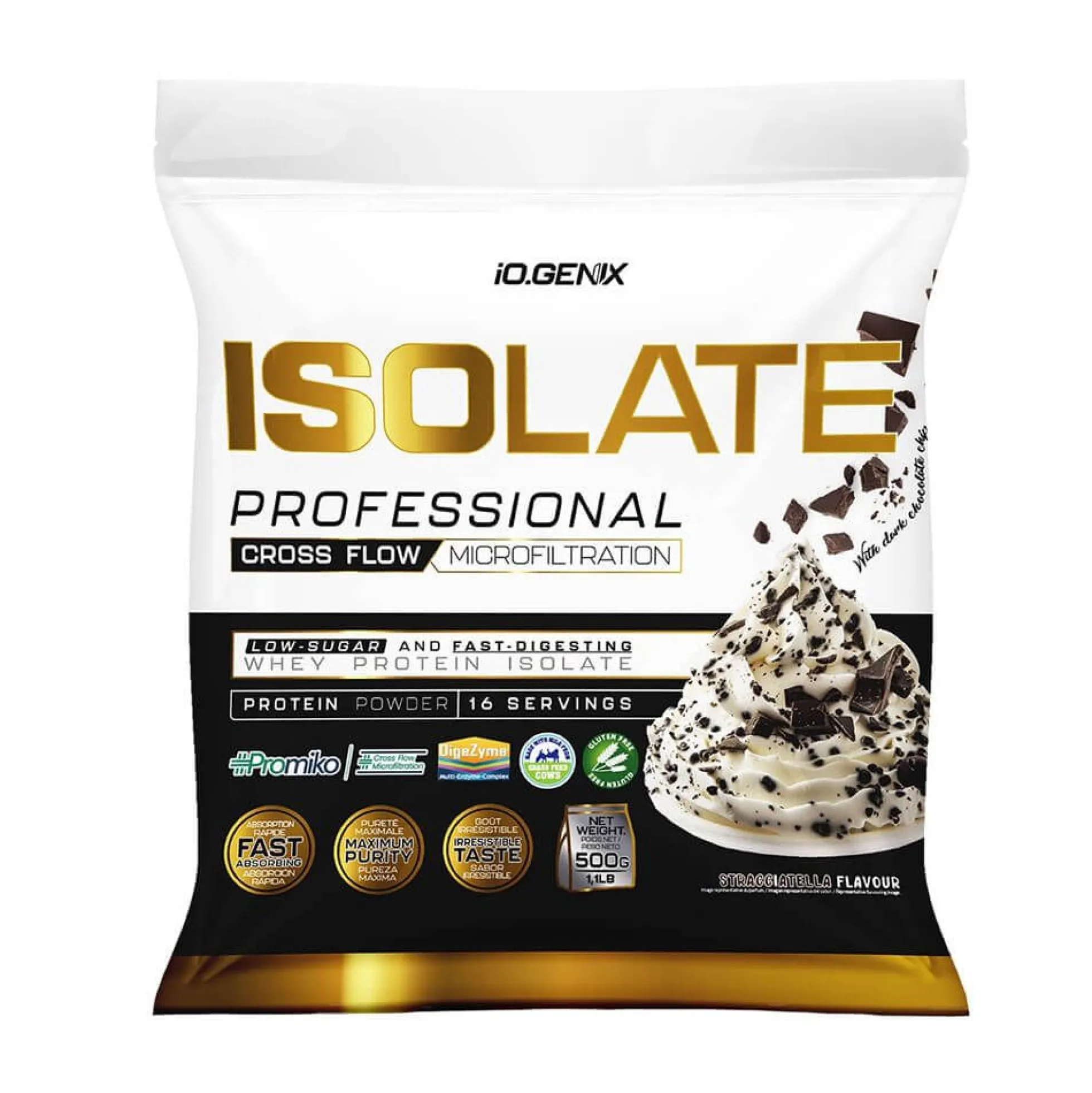 Isolate Profesional - 500g - Stracciatella - Proteína De Aislado De Suero Isolate - Io.genix