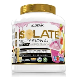 Isolate Profesional - 1kg - Fresa Banana - Proteína De Aislado De Suero Isolate - Io.genix