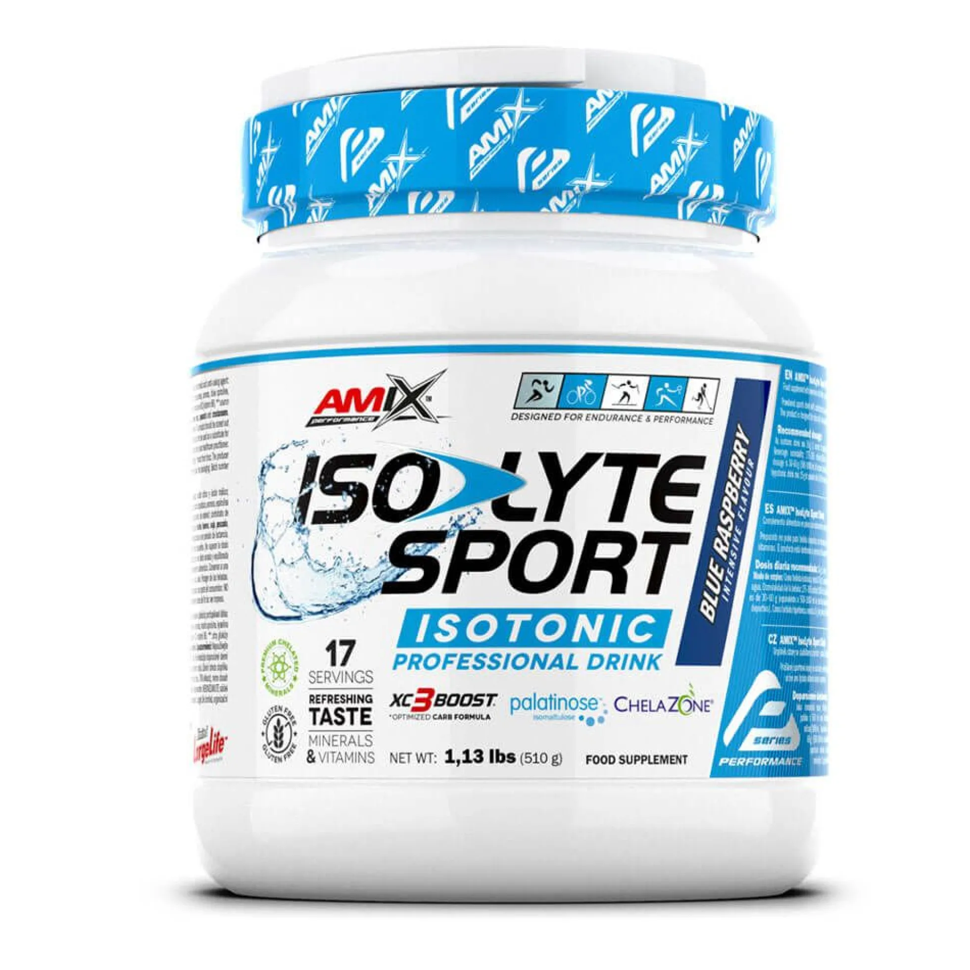 Isolyte Energy Sport Drink - 510g - Frambuesa - Hidratación - Amix Nutrition