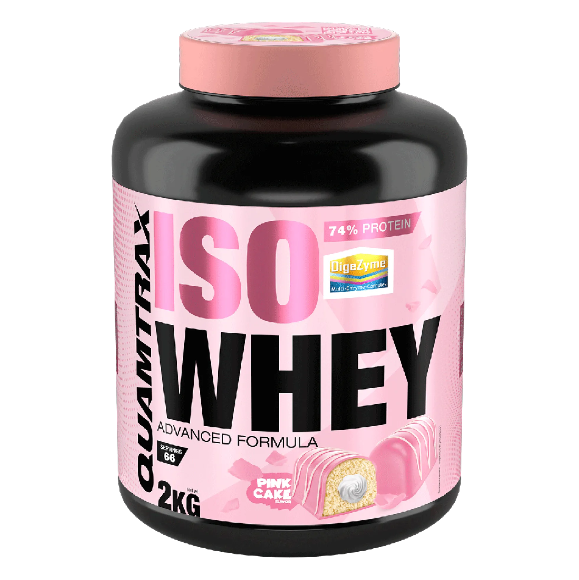 Isowhey - 2kg - Pantera Rosa - Pastelito De Fresa - Proteína De Aislado De Suero Isolate - Quamtrax