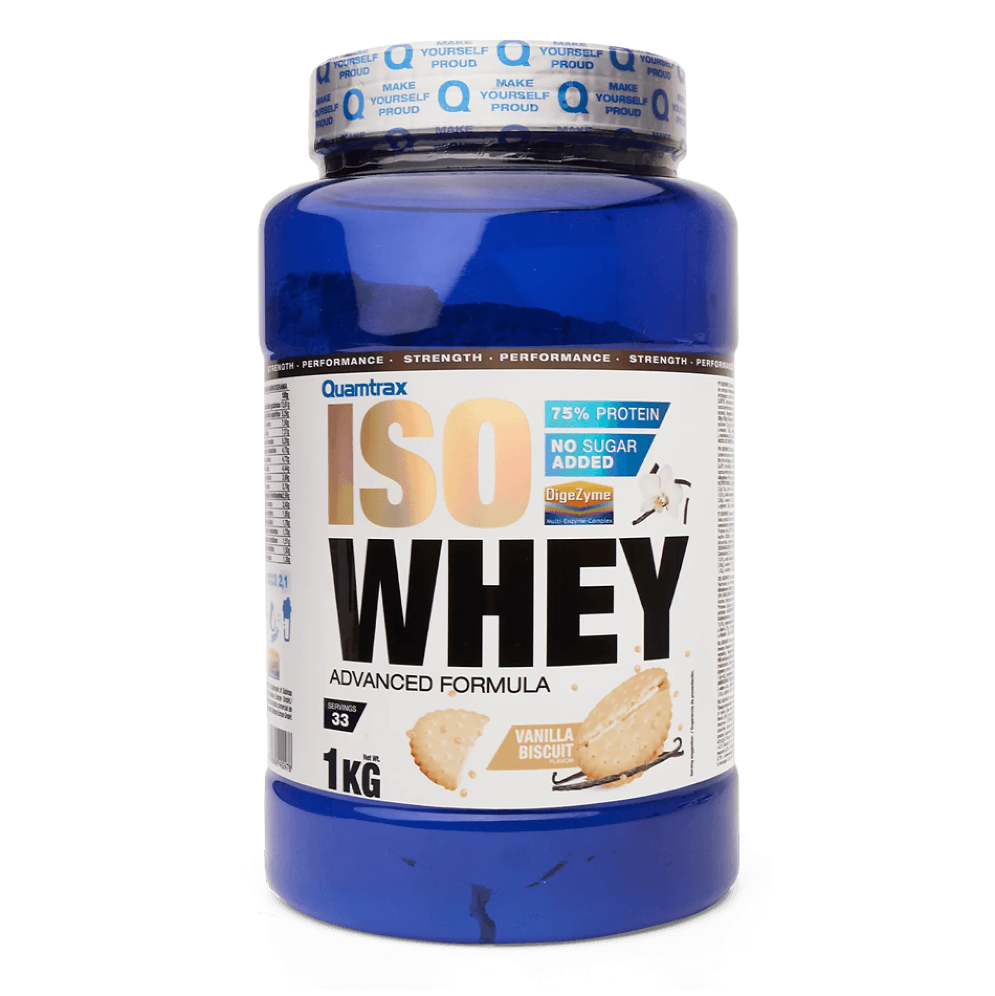 Isowhey - 1kg - Vainilla Con Galletas - Proteína De Aislado De Suero Isolate - Quamtrax