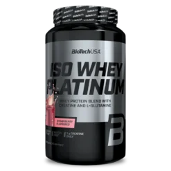 Iso Whey Platinum - 908g - Fresa - Proteína De Aislado De Suero Isolate - Biotech Usa