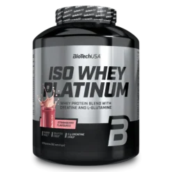 Iso Whey Platinum - 1816g - Fresa - Proteína De Aislado De Suero Isolate - Biotech Usa