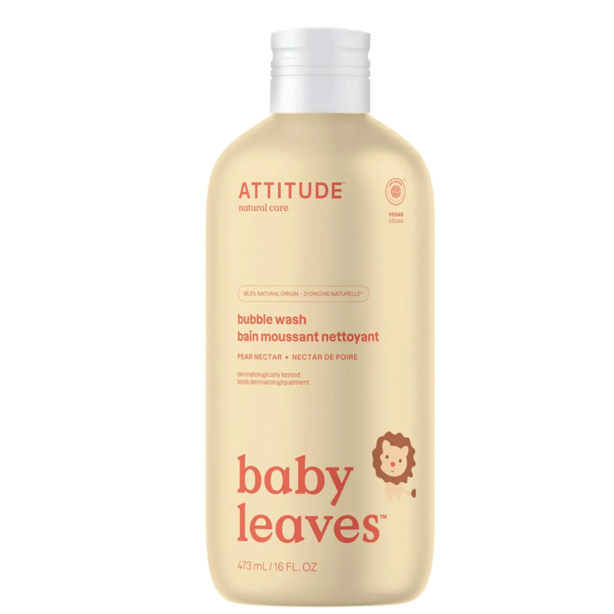 Jabón de burbujas fragancia Nectar de Pera, Attitude, 473 ml