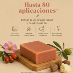 Jabón de Rosa Mosqueta 100 g | Limpieza Suave para Rostro y Cuerpo