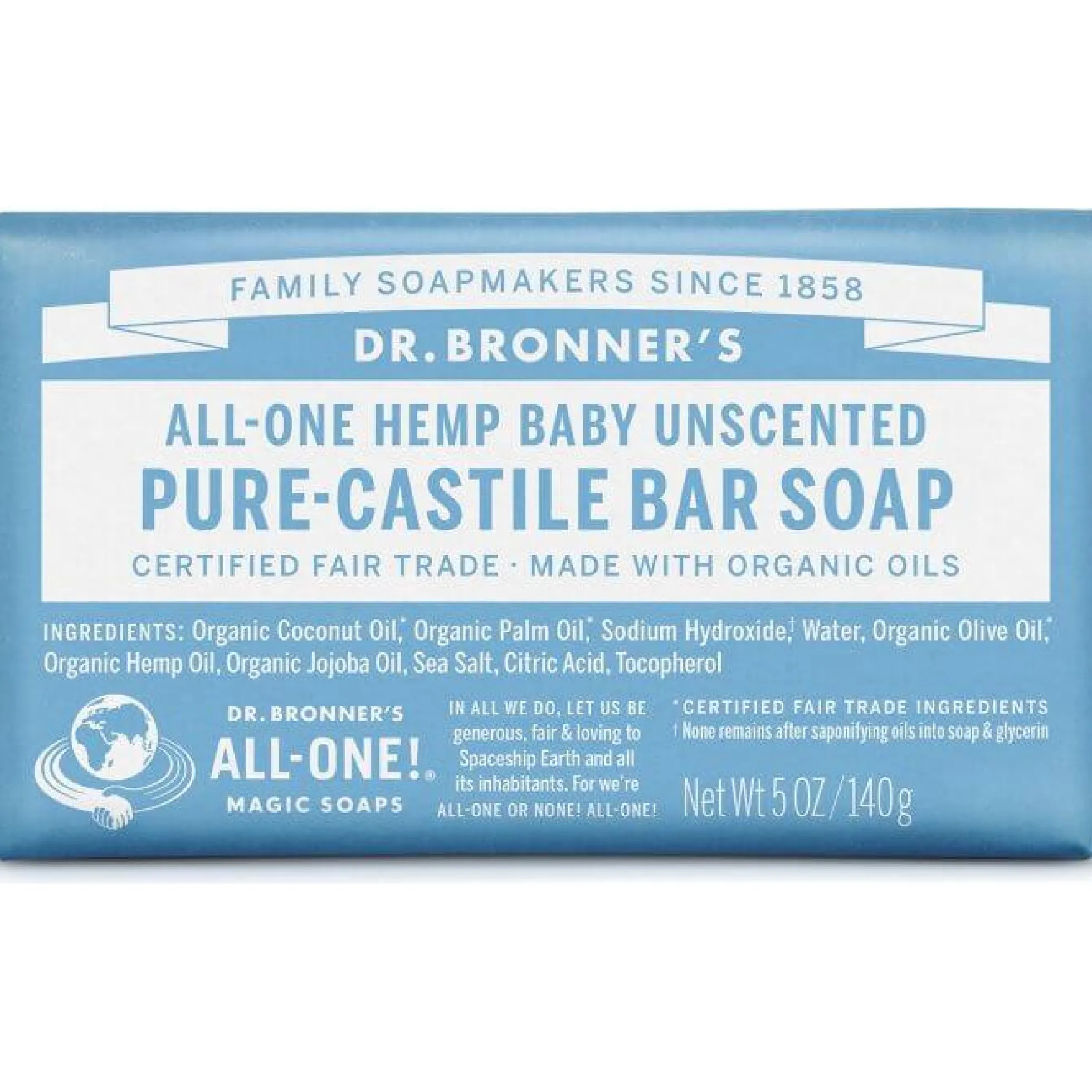 Jabón en pastilla BebésNeutral Dr. Bronners 140 g