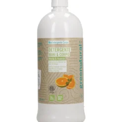 Jabón liquido manos y cuerpo menta y naranja Greenatural 1L