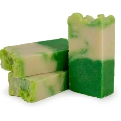 Jabón Natural Aloe Vera 90g En Bolsa Regalo De Yute - Piel Estropeada, Escamosa Y Muy Seca - Hidrata, Reafirma Y Repara