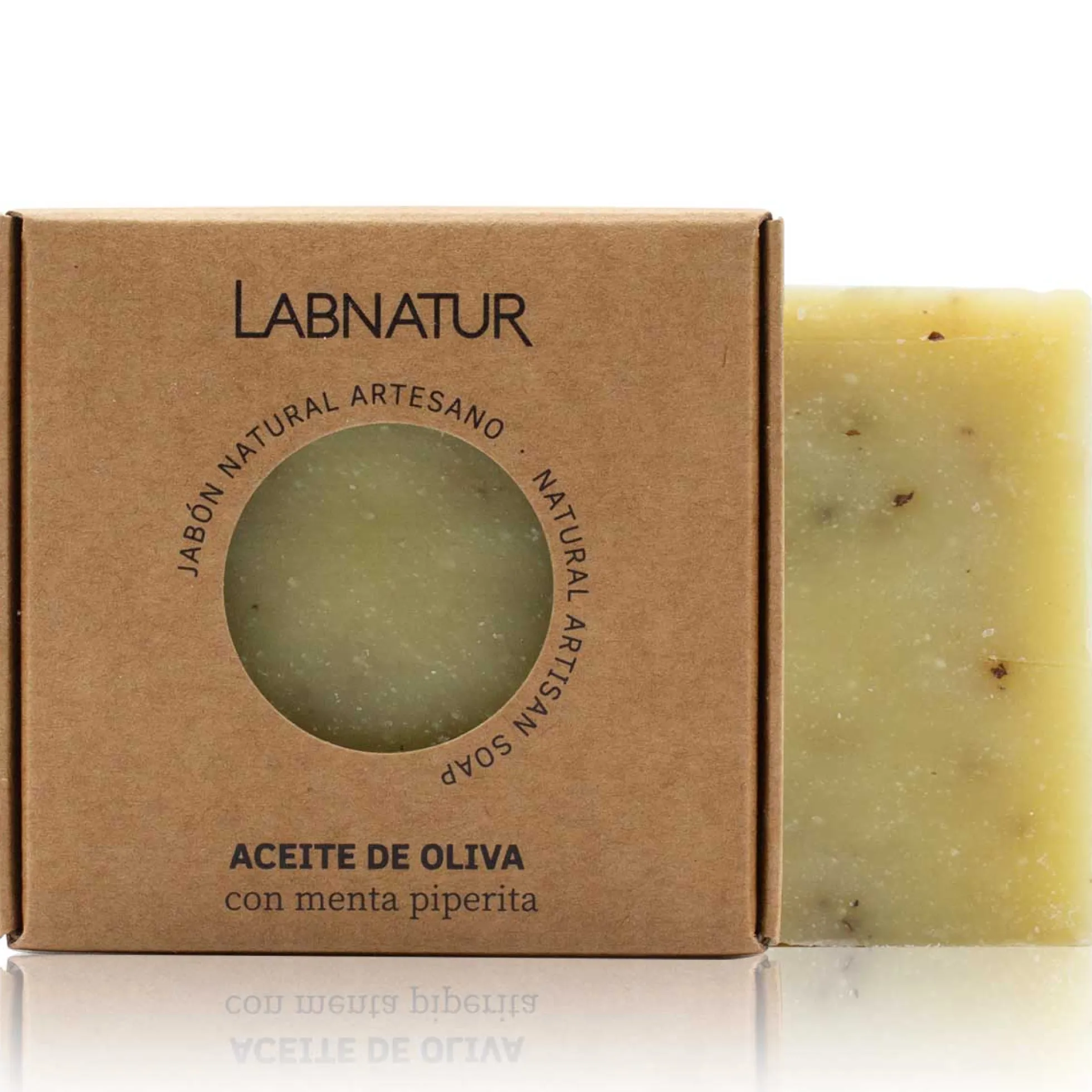 Jabón Natural Artesano de Aceite de Oliva Labnatur 100 g | Hidrata y Protege | Piel Seca o Sensible | Vegano