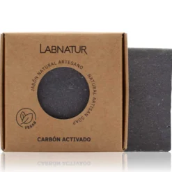 Jabón Natural Artesano de Carbón Activado Labnatur 100 g | Purifica y Regula el Sebo | Piel Grasa o Mixta | Vegano