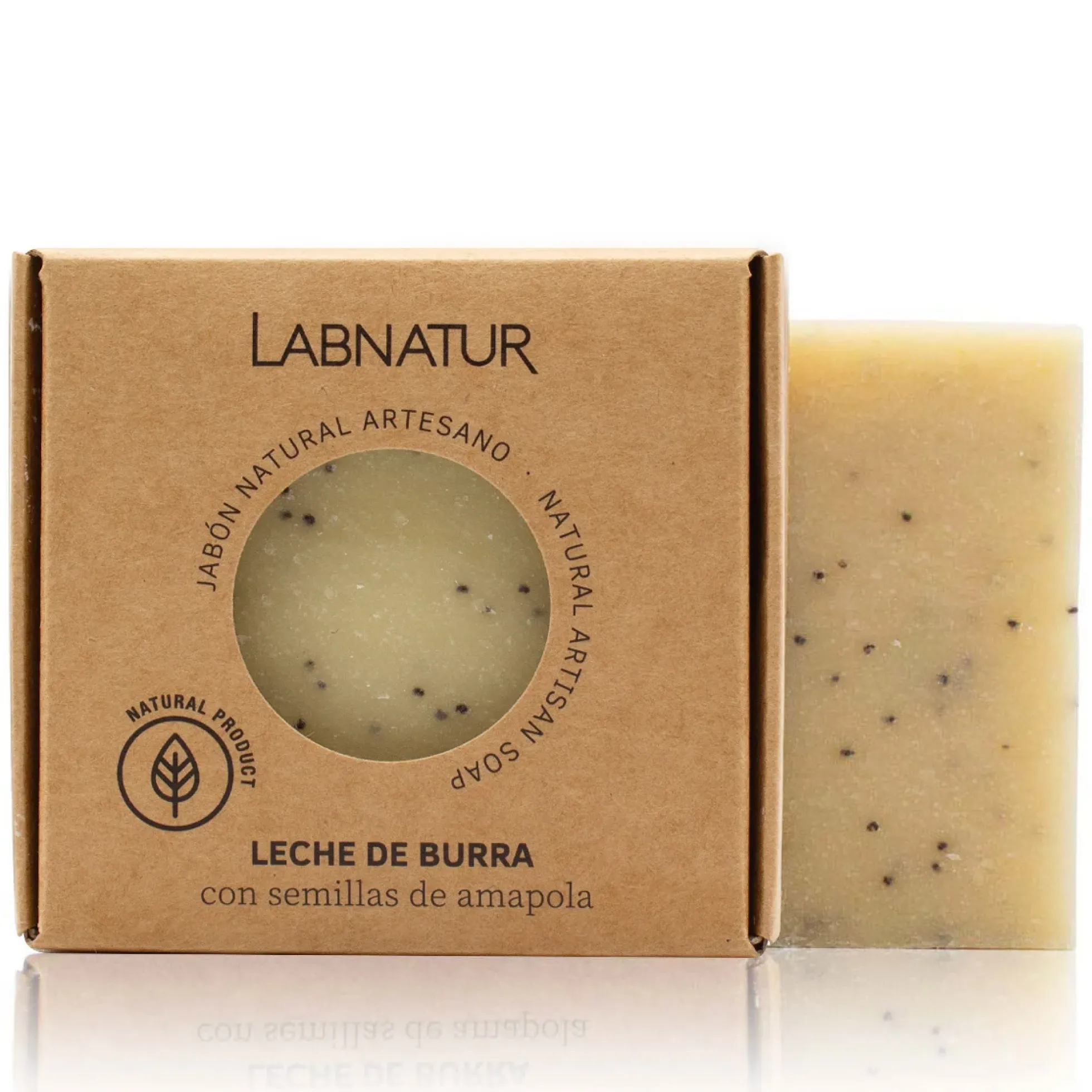 Jabón Natural Artesano de Leche de Burra Labnatur 100 g | Nutre y Regenera | Piel Seca y Madura | Vegano