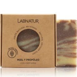 Jabón Natural Artesano de Miel y Propóleo Labnatur 100 g | Purifica y Equilibra | Piel Mixta o Grasa | Vegano