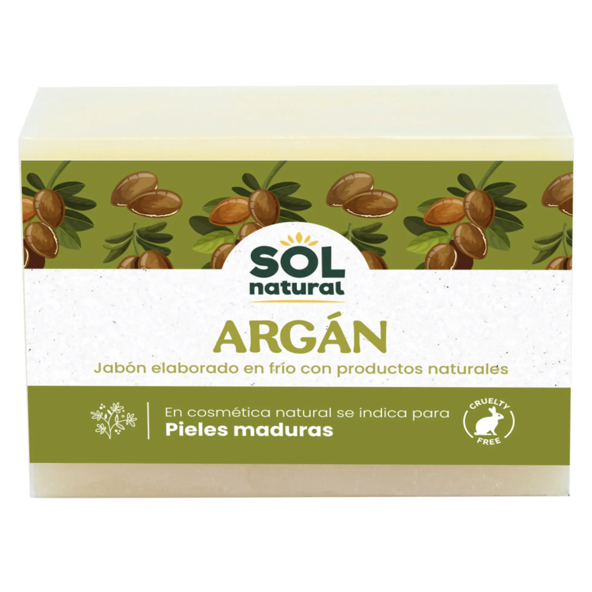 Jabón natural de argán Sol Natural 100 g