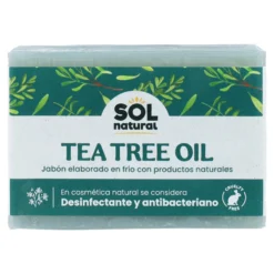 Jabón natural de árbol del té (TTO) Sol Natural 100 g