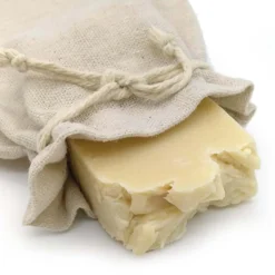 Jabón Natural Leche Cabra 90g En Bolsa Regalo De Yute - Hidrata Piel Seca Y Agrietada - Piel Madura, Previene Arrugas